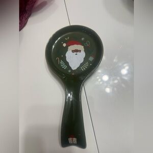 Prima Design Black Santa Ceramic 9x4in Spoon Rest